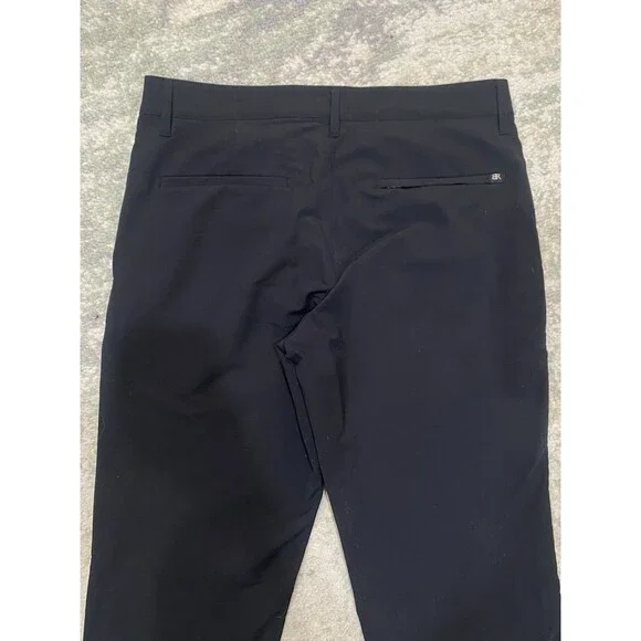 BANANA REPUBLIC Tech Pants Men 30x34 Black Performance Athleisure Lightweight - Picture 9 of 9